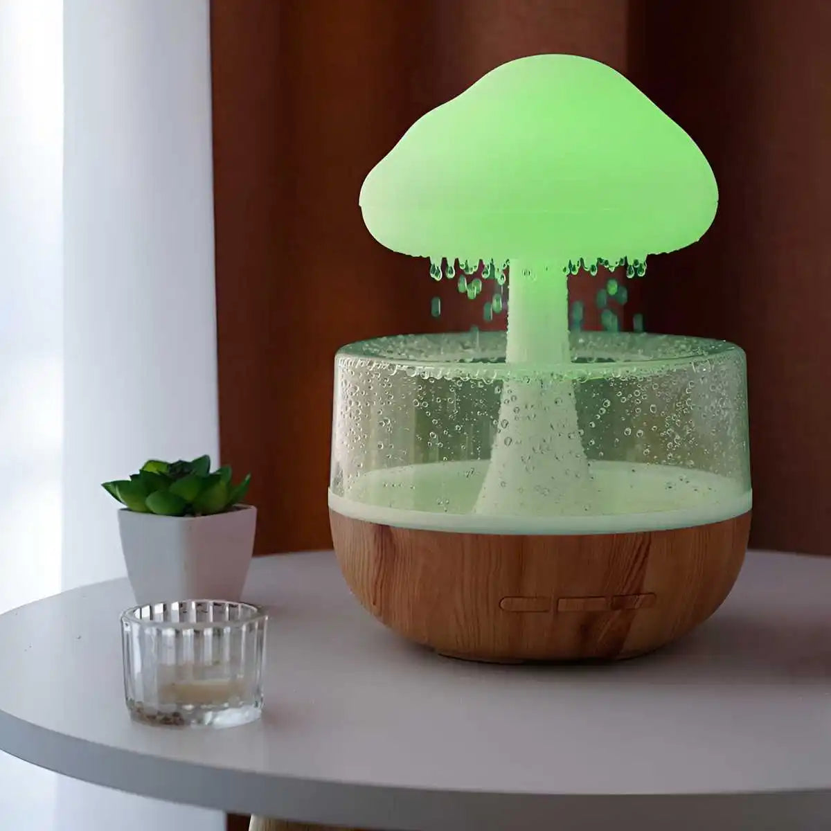 Rain Cloud Humidifier - Colorful Mushroom LED Night Light with Essential Oil Diffuser